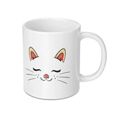 Adorable Cat Face White Mug Perfect Gift Mug Product